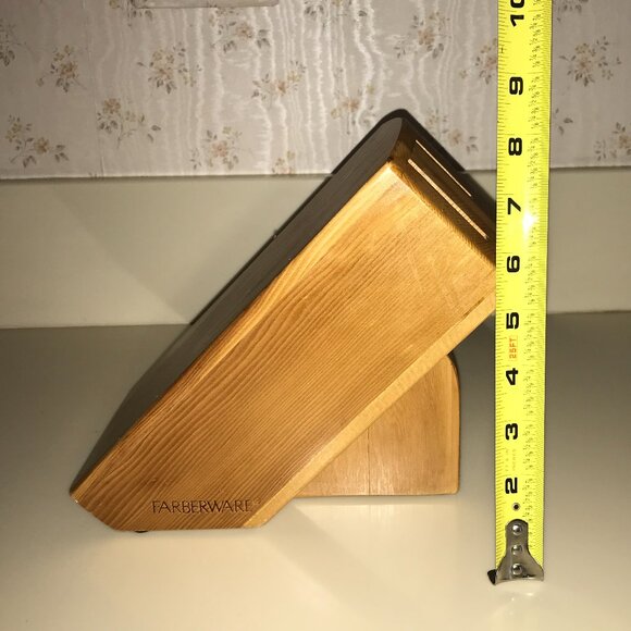 Vintage-Inspired Wooden Knife Block – Natural Finish - Picture 9 of 10